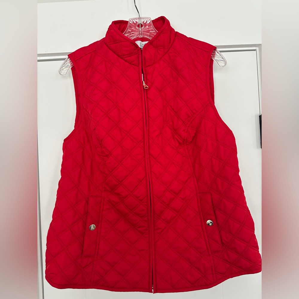 Croft & Barrow Classic Quilted Vest – Red – Size M – NWT